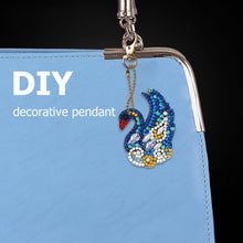Load image into Gallery viewer, 4pcs DIY Full Drill Special Shaped Diamond Painting Swan Shape Keyring Gift