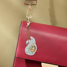 Load image into Gallery viewer, 4pcs DIY Full Drill Special Shaped Diamond Painting Swan Shape Keyring Gift