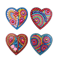 Load image into Gallery viewer, 4pcs DIY Full Drill Special Shaped Heart Diamond Painting Fridge Magnet
