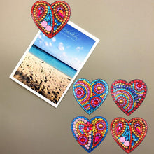 Load image into Gallery viewer, 4pcs DIY Full Drill Special Shaped Heart Diamond Painting Fridge Magnet