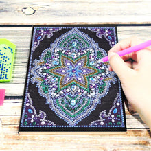 Load image into Gallery viewer, DIY Mandala Special Shaped Diamond Painting 50 Pages A5 Notebook Sketchbook