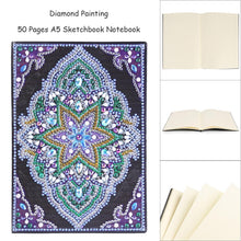 Load image into Gallery viewer, DIY Mandala Special Shaped Diamond Painting 50 Pages A5 Notebook Sketchbook