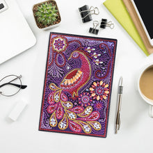 Load image into Gallery viewer, DIY Peafowl Special Shaped Diamond Painting 50 Pages A5 Students Sketchbook