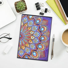 Load image into Gallery viewer, DIY Mandala Special Shaped Diamond Painting 50 Pages Notepad A5 Sketchbook