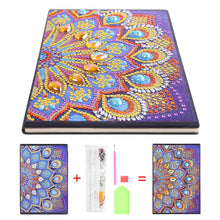Load image into Gallery viewer, DIY Mandala Special Shaped Diamond Painting 50 Pages Notepad A5 Sketchbook