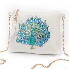 Load image into Gallery viewer, DIY Peafowl Special Shaped Diamond Painting Leather Chain Crossbody Bags