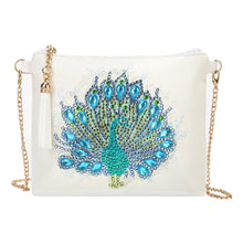 Load image into Gallery viewer, DIY Peafowl Special Shaped Diamond Painting Leather Chain Crossbody Bags
