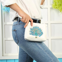 Load image into Gallery viewer, DIY Peafowl Special Shaped Diamond Painting Leather Chain Crossbody Bags