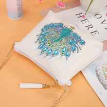 Load image into Gallery viewer, DIY Peafowl Special Shaped Diamond Painting Leather Chain Crossbody Bags