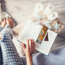 Load image into Gallery viewer, DIY Special Shaped Diamond Painting Leather Bookmark Tassel Book Marks Gift