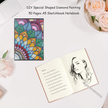 Load image into Gallery viewer, DIY Colorful Special Shaped Diamond Painting 50 Page A5 Sketchbook Notebook