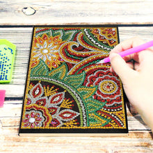 Load image into Gallery viewer, DIY Mandala Special Shaped Diamond Painting 50 Pages Sketchbook A5 Notebook