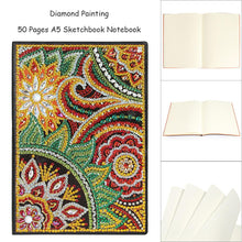 Load image into Gallery viewer, DIY Mandala Special Shaped Diamond Painting 50 Pages Sketchbook A5 Notebook