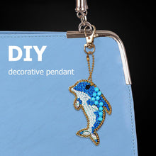 Load image into Gallery viewer, 5pcs Dolphin Shape Key Chains DIY Diamond Painting Special Shape Full Drill