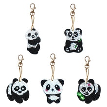 Load image into Gallery viewer, 5pcs Panda Type Keychain Gift DIY Diamond Painting Special Shape Full Drill