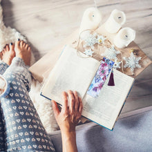 Load image into Gallery viewer, DIY Flower Special Shaped Diamond Painting Leather Tassel Bookmark Crafts