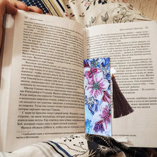 Load image into Gallery viewer, DIY Flower Special Shaped Diamond Painting Leather Tassel Bookmark Crafts