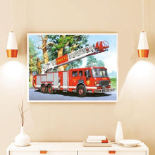 Load image into Gallery viewer, Fire Truck 30*40CM(Canvas) Full Round Drill Diamond Painting