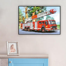 Load image into Gallery viewer, Fire Truck 30*40CM(Canvas) Full Round Drill Diamond Painting