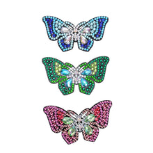 Load image into Gallery viewer, 3pcs DIY Diamond Painting Hair Clip Butterfly Rhinestone Bobby Pin Headwear