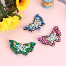 Load image into Gallery viewer, 3pcs DIY Diamond Painting Hair Clip Butterfly Rhinestone Bobby Pin Headwear