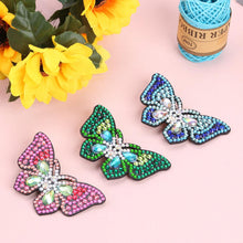 Load image into Gallery viewer, 3pcs DIY Diamond Painting Hair Clip Butterfly Rhinestone Bobby Pin Headwear