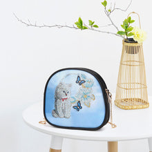 Load image into Gallery viewer, DIY Cat Special Shaped Diamond Painting Women Leather Chain Crossbody Bags