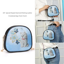 Load image into Gallery viewer, DIY Cat Special Shaped Diamond Painting Women Leather Chain Crossbody Bags