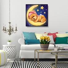 Load image into Gallery viewer, Moon Bear 30x30cm(canvas) full round drill diamond painting