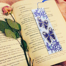 Load image into Gallery viewer, DIY Butterfly Special Shaped Diamond Painting Leather Bookmark with Tassel