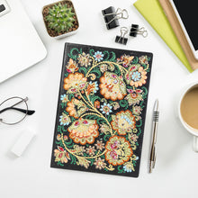 Load image into Gallery viewer, DIY Flower Special Shaped Diamond Painting 50 Pages A5 Sketchbook Notebook