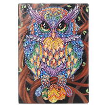 Load image into Gallery viewer, DIY Owl Special Shaped Diamond Painting 50 Page A5 Sketchbook Painting Book