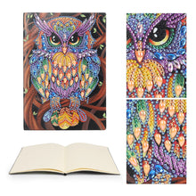 Load image into Gallery viewer, DIY Owl Special Shaped Diamond Painting 50 Page A5 Sketchbook Painting Book