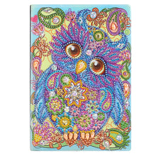 Load image into Gallery viewer, DIY Special Shaped Diamond Painting Owl Bird 50 Pages A5 Drawing Notebook
