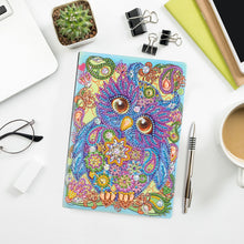 Load image into Gallery viewer, DIY Special Shaped Diamond Painting Owl Bird 50 Pages A5 Drawing Notebook