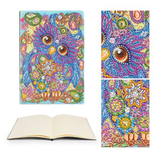 Load image into Gallery viewer, DIY Special Shaped Diamond Painting Owl Bird 50 Pages A5 Drawing Notebook
