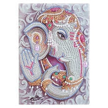 Load image into Gallery viewer, DIY Elephant Special Shaped Diamond Painting 50 Page A5 Notebook Sketchbook