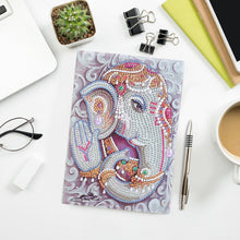 Load image into Gallery viewer, DIY Elephant Special Shaped Diamond Painting 50 Page A5 Notebook Sketchbook