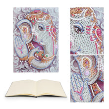 Load image into Gallery viewer, DIY Elephant Special Shaped Diamond Painting 50 Page A5 Notebook Sketchbook