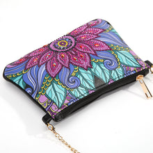 Load image into Gallery viewer, DIY Flower Special Shape Diamond Painting Leather Clutch Chain Shoulder Bag