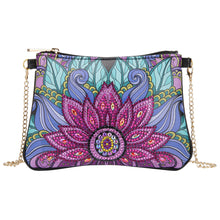 Load image into Gallery viewer, DIY Flower Special Shape Diamond Painting Leather Clutch Chain Shoulder Bag