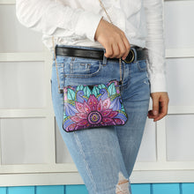 Load image into Gallery viewer, DIY Flower Special Shape Diamond Painting Leather Clutch Chain Shoulder Bag