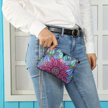 Load image into Gallery viewer, DIY Flower Special Shape Diamond Painting Leather Clutch Chain Shoulder Bag
