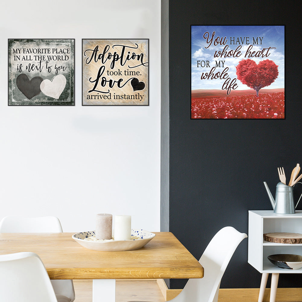 Letter 30*30CM(Canvas) Full Round Drill Diamond Painting