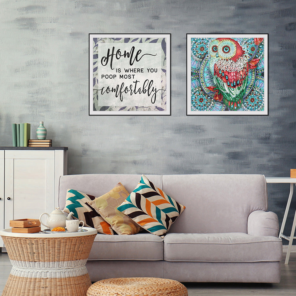Letter 30*30CM(Canvas) Full Round Drill Diamond Painting
