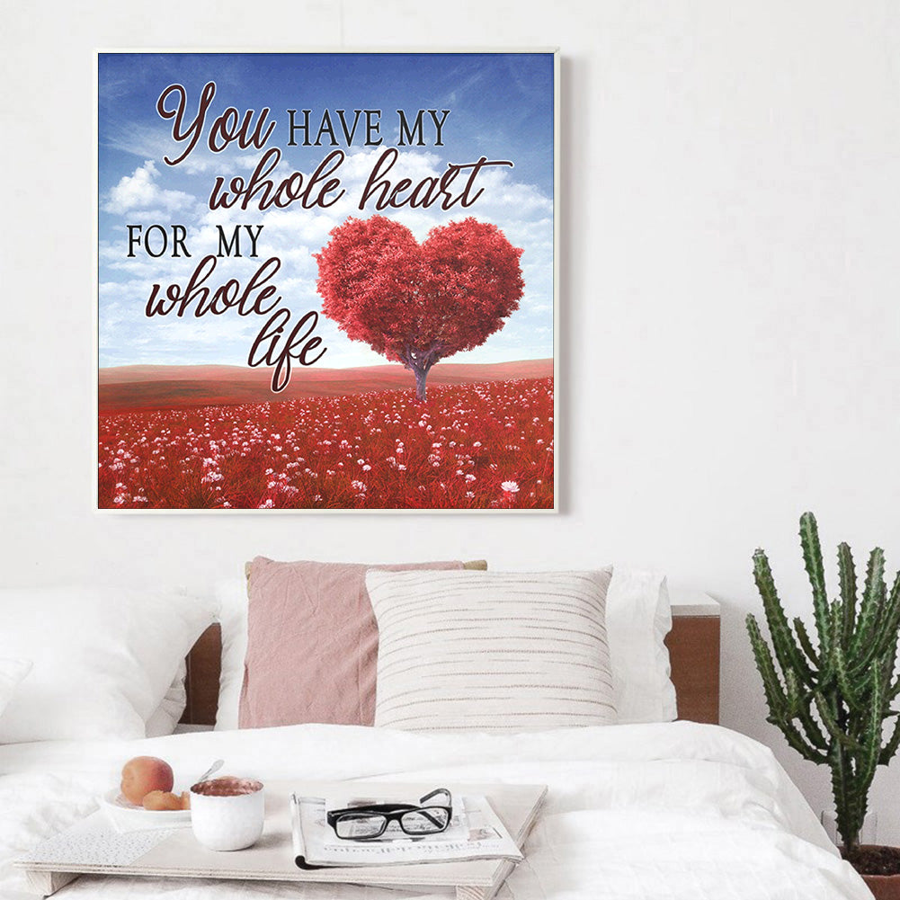 Letter 30*30CM(Canvas) Full Round Drill Diamond Painting