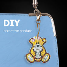 Load image into Gallery viewer, 5pcs DIY Full Drill Special Shaped Diamond Painting Bear Keychain Ornaments