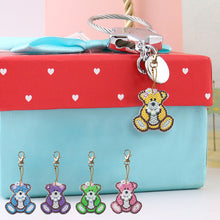 Load image into Gallery viewer, 5pcs DIY Full Drill Special Shaped Diamond Painting Bear Keychain Ornaments