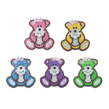 Load image into Gallery viewer, 5pcs DIY Full Drill Special Shaped Diamond Painting Bear Keychain Ornaments