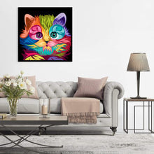 Load image into Gallery viewer, Colorful Cat 30*30CM(Canvas) Full Round Drill Diamond Painting